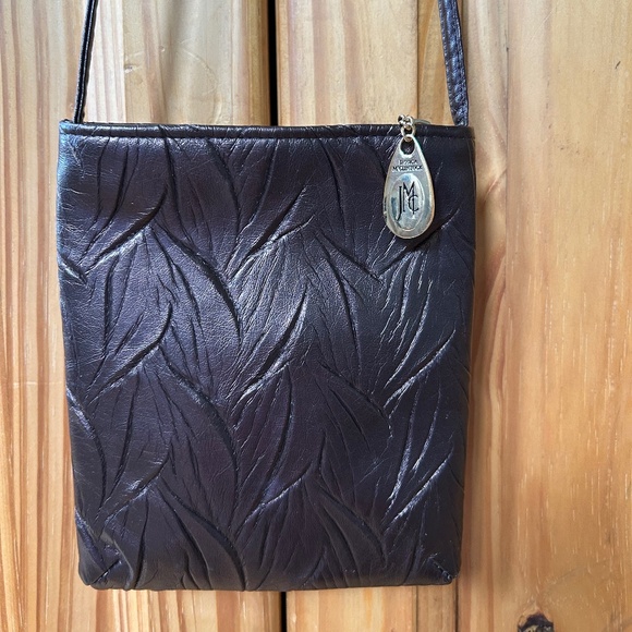 Jessica McClintock Purse Metallic Brown Small Bag Cross Body - Picture 1 of 10